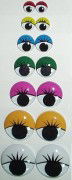 Round Movable Eye with Printed Eyelash