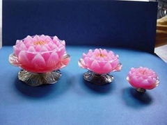 candle with lotus shape