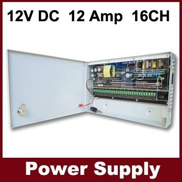 DC 12V 12A 16 way CCTV switching power supply 