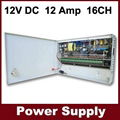 DC 12V 12A 16 way CCTV switching power