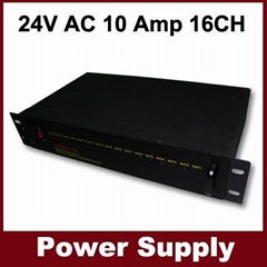 AC 24V 10A 16 ways CCTV 2U RACK MOUNT Power supply