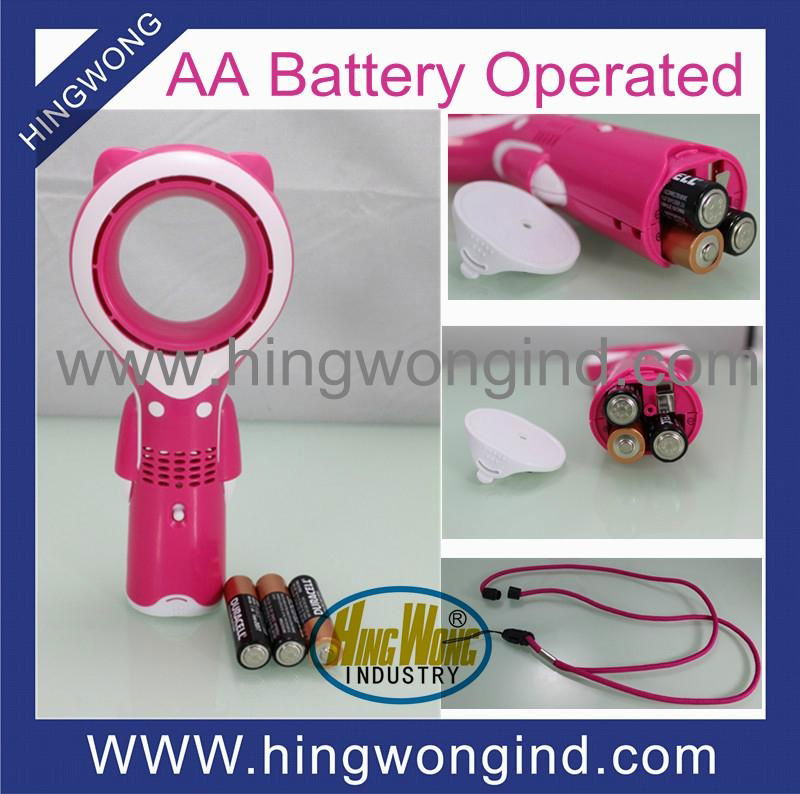  3XAA battery operated mini portable bladeless fan 