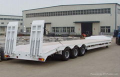 13m 60 tons loading capacity low bed semitrailer