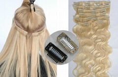 Clip In Hair with Chinese and Indian Human Hair 