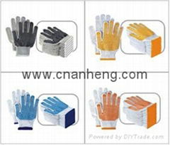 PVC dotted cotton gloves