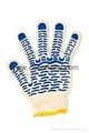 cotton knitted gloves with PVC dots 4