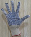 cotton knitted gloves with PVC dots 4