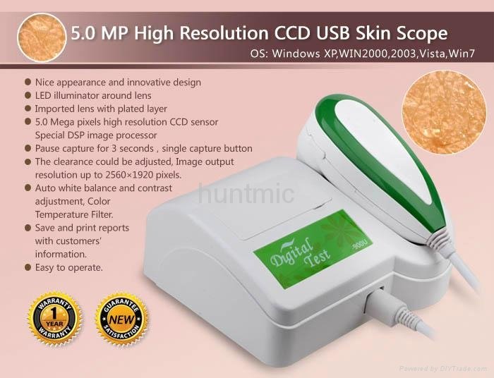 NEW 5.0 MP High Resolution USB Skin Scope Analysis
