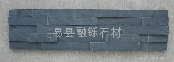 chinese black slate stone for wall cladding 