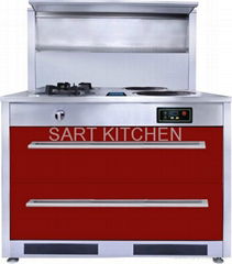 attached induction cooker and range