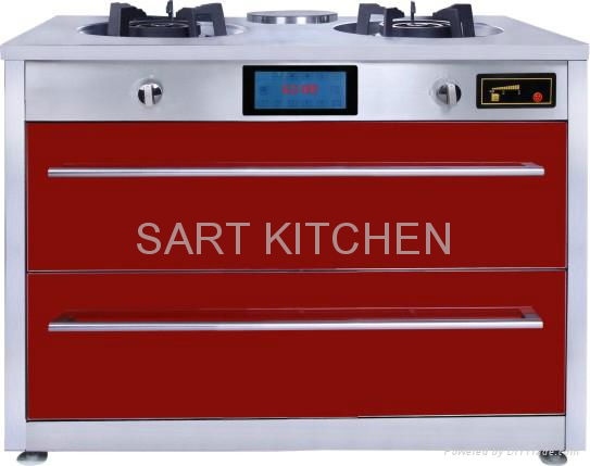attached disinfection cabinet and induction cooker stove
