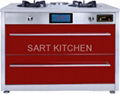 attached disinfection cabinet and induction cooker stove 1