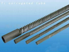 titanium corrugated tube for heat exchanger