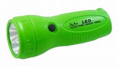 LED plastic torch with 4 led lights and EN71