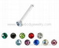 Nose stud nostril screw 2