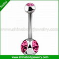 Navel button ring Piercing jewelry 1