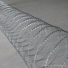 galvanized concertina razor wire fence