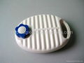 0.6L blow molding HDPE plastic oval hot water bottles 4