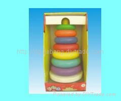 HDPE plastic children rainbow tower toys