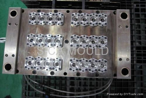 48cavity pnuematic valve gate preform mould 5