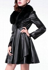 Ladies' leather coat 2378