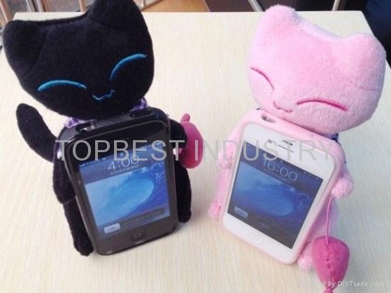 Mobile Case with Plush toy  glued