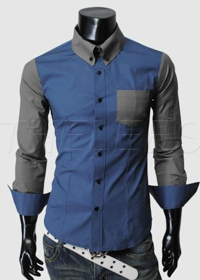 Mens casual Dress Shirts - KS Blue - KS (Hong Kong Services or Others ...