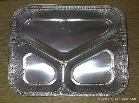 三格铝箔餐盒