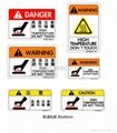 High temperature safety label