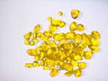 Yellow Glass Beads Pebble for Swimming