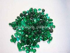 Green Glass Beads Pebble for Swimming Pool