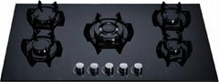 5 Burner glass gas stove 