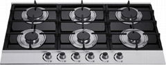 Tempered glass gas cooker