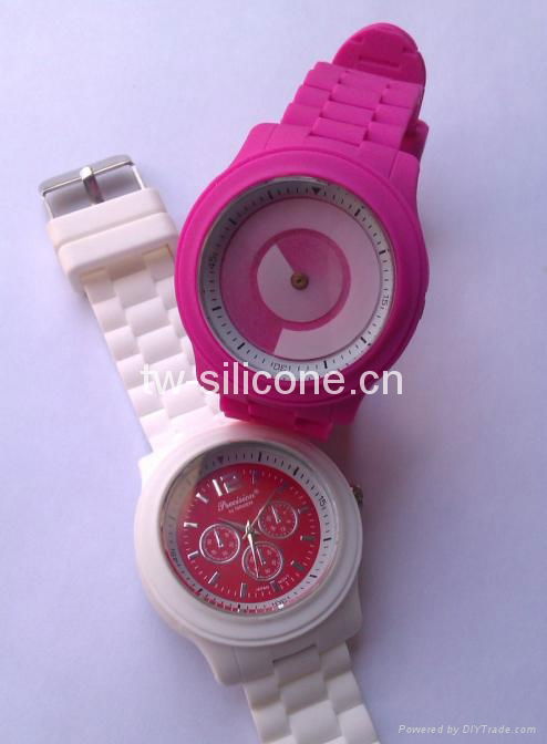 new design silicone conjunction watch 