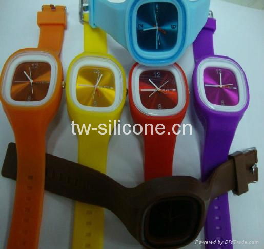 new design silicone conjunction watch  5