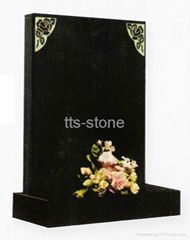 shanxi black granite headstone