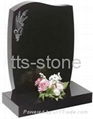 shanxi black granite headstone 2