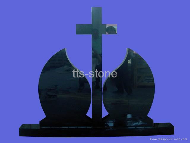 shanxi black granite cross tombstone