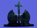 shanxi black granite cross tombstone 1