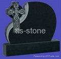 shanxi black granite cross tombstone 3