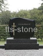 shanxi black granite headstone