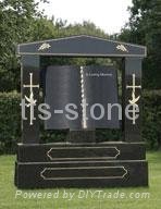 shanxi black granite headstone 4