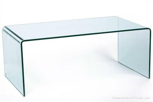 bent glass coffee table