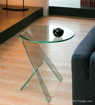 Glass side table