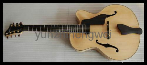 Handmade jazz guitar with solid wood