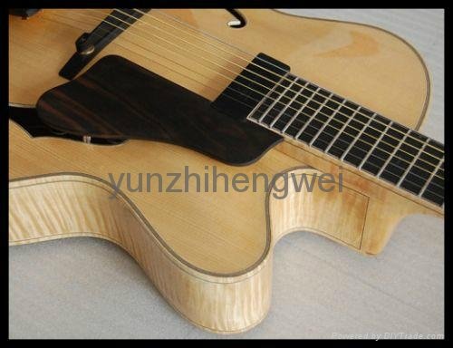 Handmade jazz guitar with solid wood 2