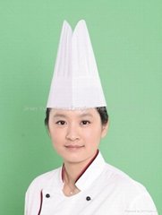 Special White Non woven Round Top Chef Hat