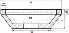 vitrified bond grinding wheel for PCD