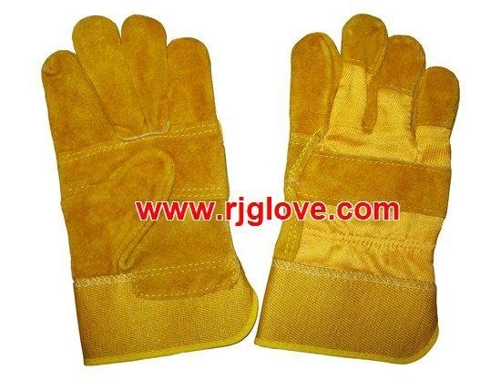 Yellow patch palm glove