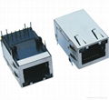 RJ45 Jacks With LED And EMI 1 Inch (Side